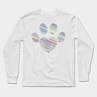 HEART - Paw Sketch Print Long Sleeve T-Shirt